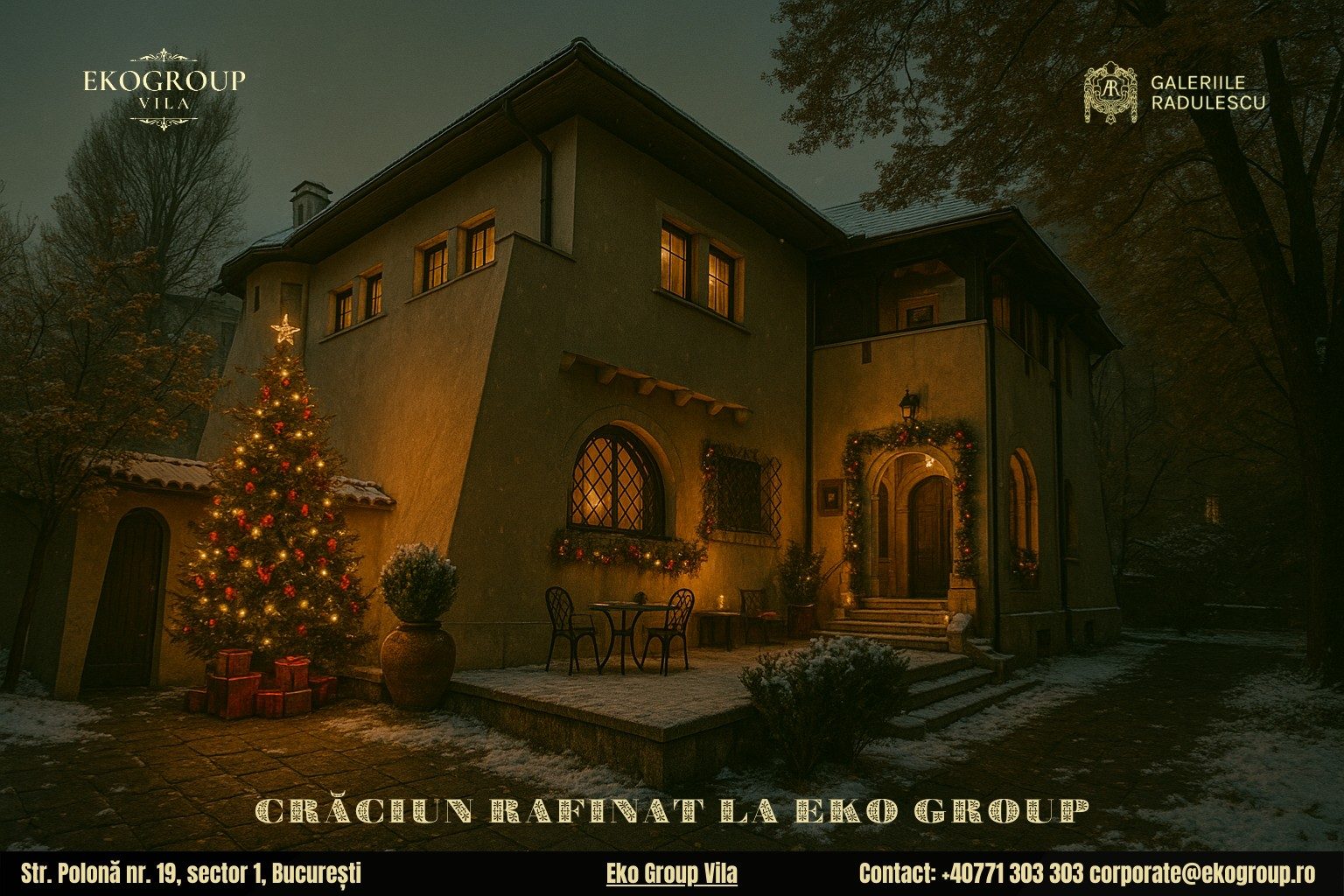 O poveste de Crăciun în inima anilor ’30 – magia sărbătorilor la fosta Casă Tătărăscu, azi Eko Group Vila 3 O poveste de Crăciun în inima anilor ’30 – magia sărbătorilor la fosta Casă Tătărăscu, azi Eko Group Vila
