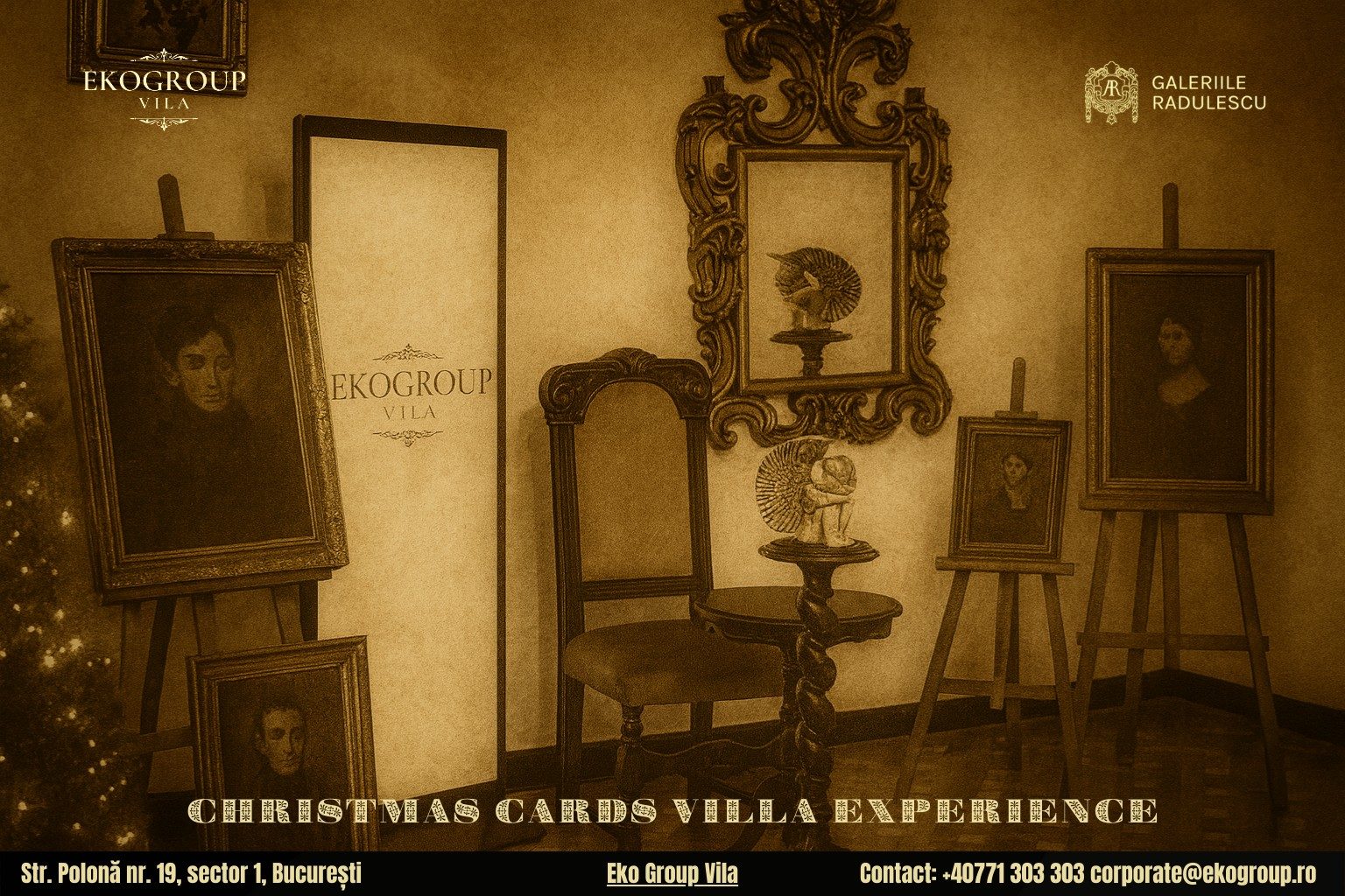 Urări de Crăciun cu parfum interbelic, integrate în inedita experiență «Crăciunul anilor ’30» găzduită de Eko Group Vila 5 Urări de Crăciun cu parfum interbelic, integrate în inedita experiență «Crăciunul anilor ’30» găzduită de Eko Group Vila